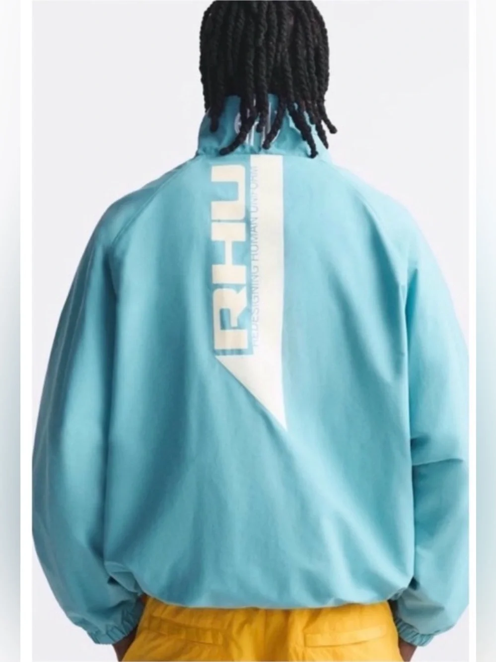 ZARA X RHUIGI limited edition blue Redesigning Human Uniform pullover sz S-M